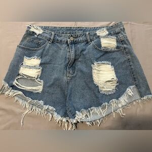 SHEIN blue jean shorts